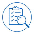 checklist with magnifying glass