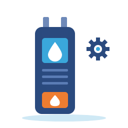 Water heater installation icon